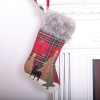Kaicheng Christmas decoration red lattice Plush Christmas socks large Christmas gift bag children's Candy Bag Pendant