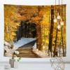 Forest series hanging cloth four seasons scenery background decoration Nordic style bedroom living room wall tapestry customization