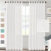 Linen blended semi transparent curtain cloth living room bedroom hanging curtain solid color light luxury finished fabric curtain window screen