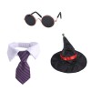 Pet Halloween cloak set dog bow tie cloak hat holiday accessories