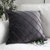 Nordic style velvet pillow case sofa pillow case living room cushion embossed rhombic velvet waist pillow back