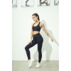 European and American drawstring zipper sports long sleeve fitness suit set women's seamless Yoga suit 
