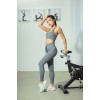 European and American drawstring zipper sports long sleeve fitness suit set women's seamless Yoga suit 