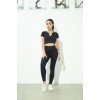 European and American drawstring zipper sports long sleeve fitness suit set women's seamless Yoga suit 