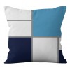Geometric Pillow Cover Blue Gray geometric wave lattice pillow cover haze blue peach skin velvet pillow cover