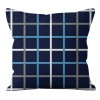 Geometric Pillow Cover Blue Gray geometric wave lattice pillow cover haze blue peach skin velvet pillow cover