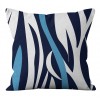 Geometric Pillow Cover Blue Gray geometric wave lattice pillow cover haze blue peach skin velvet pillow cover