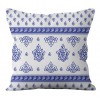 Geometric Pillow Cover Blue Bohemian geometric wave lattice pillow cover European pattern