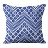 Geometric Pillow Cover Blue Bohemian geometric wave lattice pillow cover European pattern