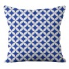Geometric Pillow Cover Blue Bohemian geometric wave lattice pillow cover European pattern