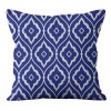 Geometric Pillow Cover Blue Bohemian geometric wave lattice pillow cover European pattern