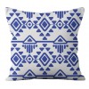 Geometric Pillow Cover Blue Bohemian geometric wave lattice pillow cover European pattern