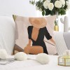 Nordic Abstract plush pillow Morandi sofa pillow cover modern simple short plush printed pillow cover cushion cover
