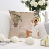 Nordic Abstract plush pillow Morandi sofa pillow cover modern simple short plush printed pillow cover cushion cover