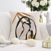 Nordic Abstract plush pillow Morandi sofa pillow cover modern simple short plush printed pillow cover cushion cover