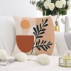 Nordic Abstract plush pillow Morandi sofa pillow cover modern simple short plush printed pillow cover cushion cover