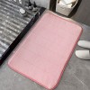 Simple solid color coral velvet quilted floor mat toilet bathroom absorbent doormat household porch foot mat custom made