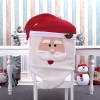 Christmas decorations flannel chair cover cartoon santa claus chair cover home restaurant hotel decoration supplies