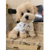 Maltese clothes small dog Teddy Bomei cat puppet blue white British short anti hair loss thin breathable T-shirt