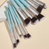 Baimeichuan 10 Makeup Brushes Set Beauty tools Green Silver makeup brushes long wooden handle 10 makeup brushes