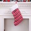 2021 Christmas stockings decorations knitted Christmas wool stockings red and white stripe gift bag children's gift bag