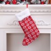 2021 Christmas stockings decorations knitted Christmas wool stockings red and white stripe gift bag children's gift bag
