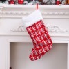 2021 Christmas stockings decorations knitted Christmas wool stockings red and white stripe gift bag children's gift bag