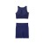 3610_深蓝色V领背心+短裤 