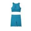 Sexy V-neck vest and shorts tight seamless Yoga suit set women's European and American fitness suit 