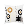 Nordic ins embroidered pillow back cushion living room sofa seat back pillow cover cotton chain embroidered waist pillow