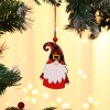 Christmas decorations painted wooden pendant Christmas tree faceless old man Rudolph pattern Pendant