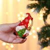 Christmas decorations painted wooden pendant Christmas tree faceless old man Rudolph pattern Pendant