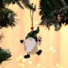 Christmas decorations painted wooden pendant Christmas tree faceless old man Rudolph pattern Pendant