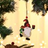 Christmas decorations painted wooden pendant Christmas tree faceless old man Rudolph pattern Pendant
