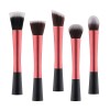 5 small waist cosmetic brush long aluminum tube set flame flat head loose powder brush