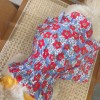Spring and summer thin Maltese pet dog cat clothes summer anti falling wool cloth even blue and White Sleeveless suspender skirt