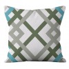 Green geometric pillowcase Nordic simple short plush pillowcase sofa living room decorative cushion cover