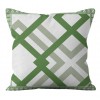 Green geometric pillowcase Nordic simple short plush pillowcase sofa living room decorative cushion cover
