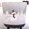 Fashion European and American Christmas printing Santa Claus Snowman decorative chair cover Christmas venue layout props