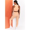 Lace up sports bra high waist seamless Fitness Yoga suit European and American Yoga long sleeve suit women 