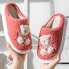 Cotton slippers women's home indoor warmth thick-soled plush home men's shoes