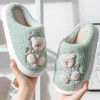 Cotton slippers women's home indoor warmth thick-soled plush home men's shoes