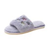 Korean version of autumn and winter cute flowers plush drag a word fish mouth slippers thick-soled home cotton slippers
