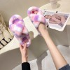 Hairy slippers women's outer wear autumn and winter Korean fashion thick-soled color cross indoor cotton slippers