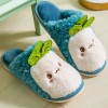 Cotton slippers women's home autumn and winter indoor warmth home cute thick-soled couple plush slippers home winter