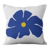 Home Blue abstract geometric pillow cover maple leaf grass pattern sofa living room decorative pillow cover