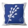 Home Blue abstract geometric pillow cover maple leaf grass pattern sofa living room decorative pillow cover