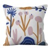 Home Blue abstract geometric pillow cover maple leaf grass pattern sofa living room decorative pillow cover