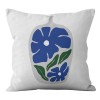 Home Blue abstract geometric pillow cover maple leaf grass pattern sofa living room decorative pillow cover