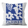 Home Blue abstract geometric pillow cover maple leaf grass pattern sofa living room decorative pillow cover